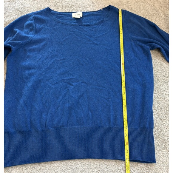 Neiman Marcus Cashmere Sweater Womens 2X Royal Blue Scoop Neck Long Sleeve Knit - Picture 6 of 9